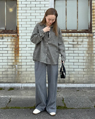 Loose-fit check shirt