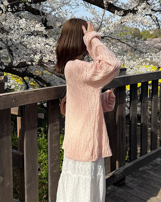Openwork string knit