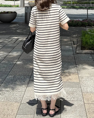 Striped long dress