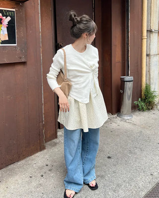 Two-way layered cardigan