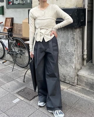 Cardigan set with wrap bustier
