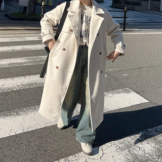 Washed wide denim pants