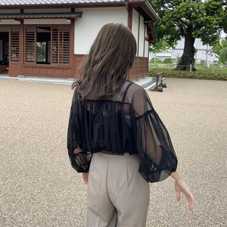 Sheer layered blouse