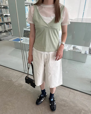 Mash Short-Sleeve Sleeveless Layered Set