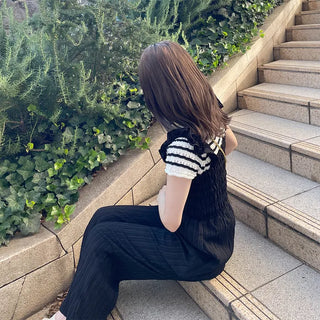 Shoulder Frill Washer Jumpsuit