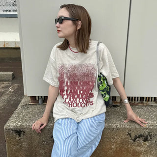 (Unisex) Gradient Lettering T-Shirt