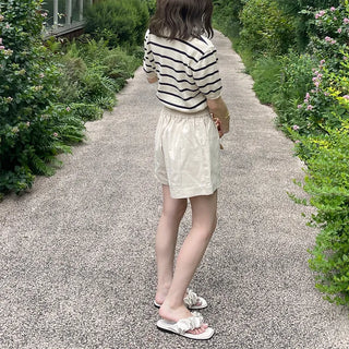 Striped short-sleeved knit