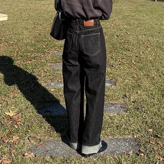 Stitch Point Wide Denim Pants