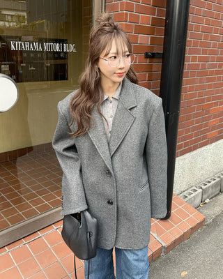 Oversized wool jacket