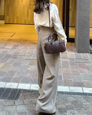 Wrap-around two-button slacks