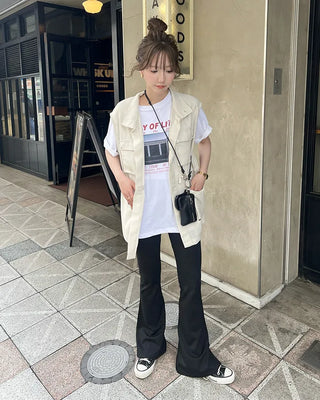 Simple spandex bootcut slacks