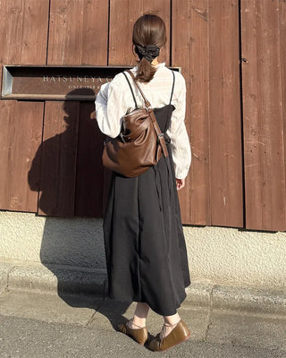 Shirring strap flat shoes