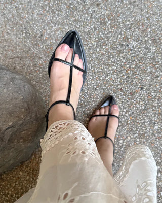 Strappy pointed-toe sandals