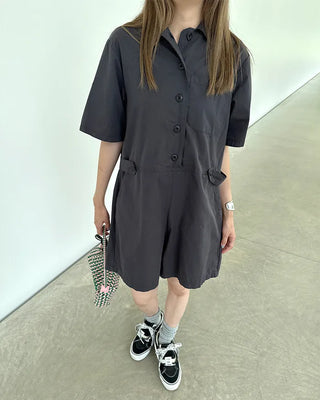 Simple short jumpsuit