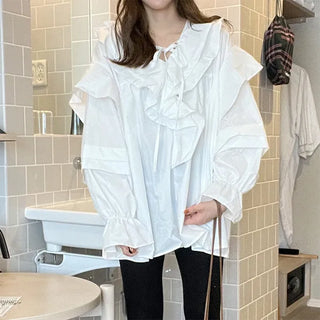 Frilled blouse