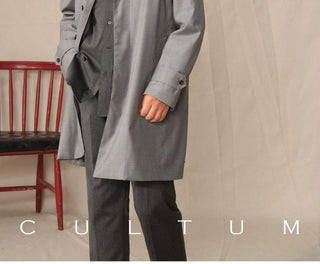 [CULTUM] Wool Blend Waterproof Mac Coat