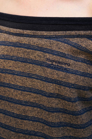 [Moromoro2] Tencel Linen Striped  Sweatshirt/Pants