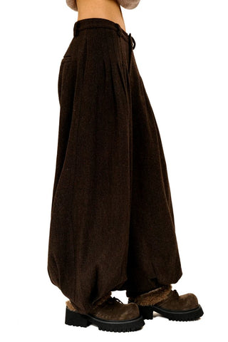 [Moromoro2] Wool Pleated Tapered Wide Pants