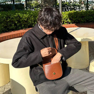 Reverse-opening zipper collar jacket
