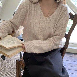 Cliff Cable V-Neck Knit