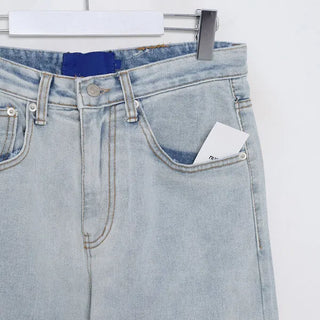 Gradient denim pants