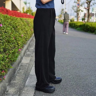 Black wide-leg pants