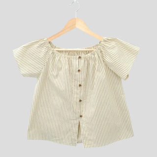 [Set-up] Striped cardigan & camisole dress