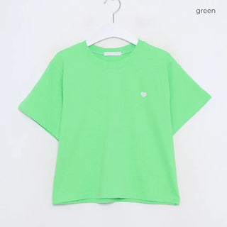 Heart embroidered T-shirt