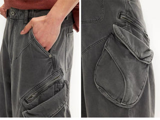 [Monterest] Washed Multi-Pocket 3D Cut Work Shorts