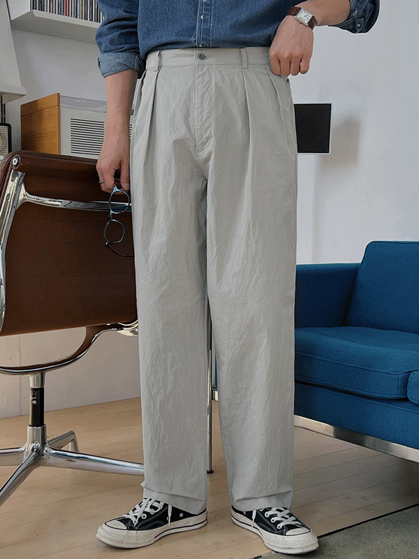 Wanted Pintuck Wide Cotton Pants