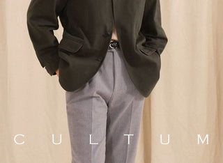 [CULTUM] Washed Cotton Twill Lapel Jacket