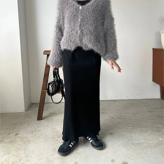 Long knit skirt