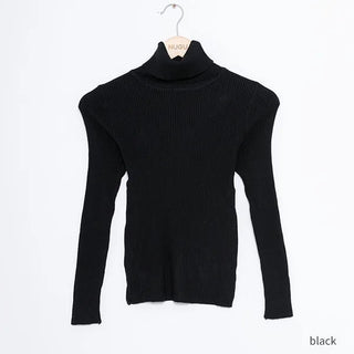 Ribbed turtleneck knit