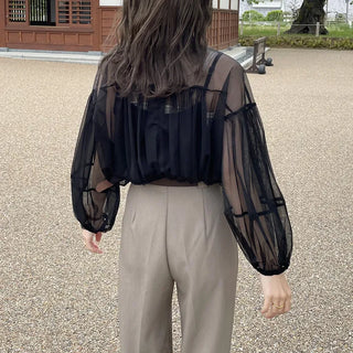 Sheer layered blouse