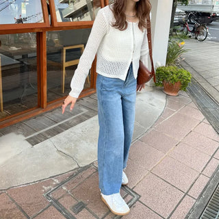 Double zip-up knit cardigan