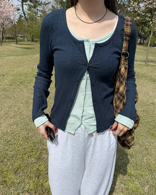 Ribbed Cardigan
