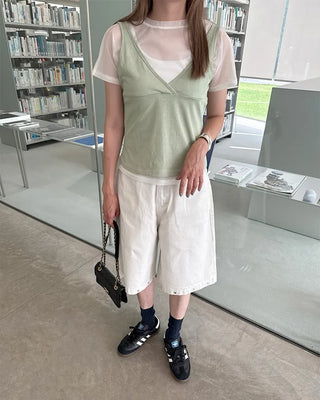 Mash Short-Sleeve Sleeveless Layered Set