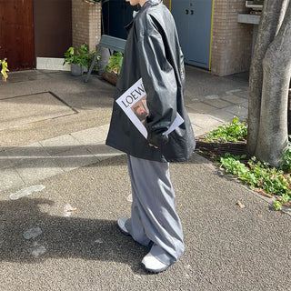 Faux Leather Oversized Jacket