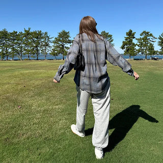 Two-tone checkered shirt