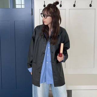Simple leather jacket
