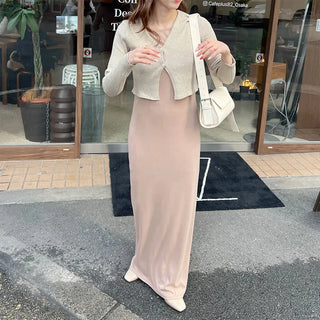Basic slim long dress