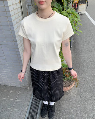 Polka Dot Frill Point Midi Skirt