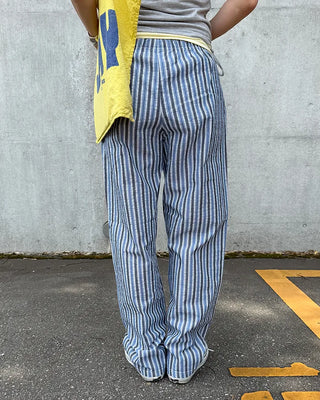 Wide-fit striped easy pants