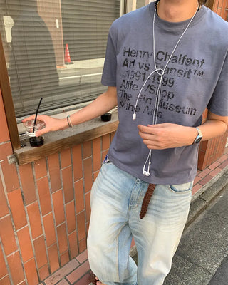 Vintage Lettering Short-Sleeve T-Shirt