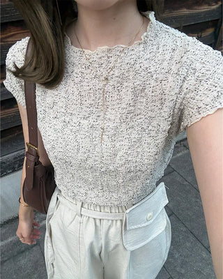 Seersucker Point Short-Sleeve T-Shirt