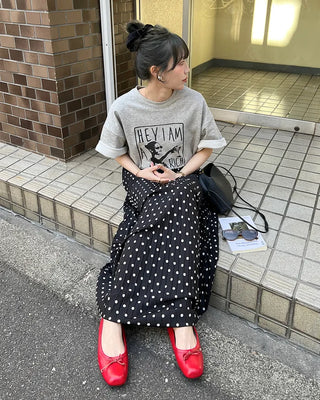 Girl print oversized short-sleeved t-shirt