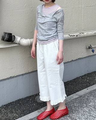 Henley Neck Sheer T-Shirt