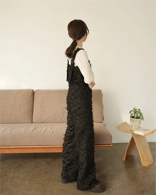 (ORIGINAL) Heart Neck Feather Jumpsuit