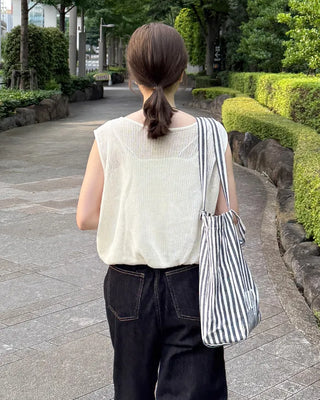 Striped Lettering Eco Bag