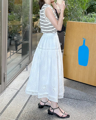 Border Round Neck Sleeveless